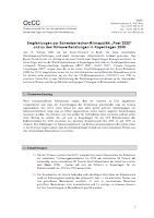 OcCC-Stellungnahme zur «Schweizerischen Klimapolitik und zu den Klimaverhandlungen in Kopenhagen 2009»